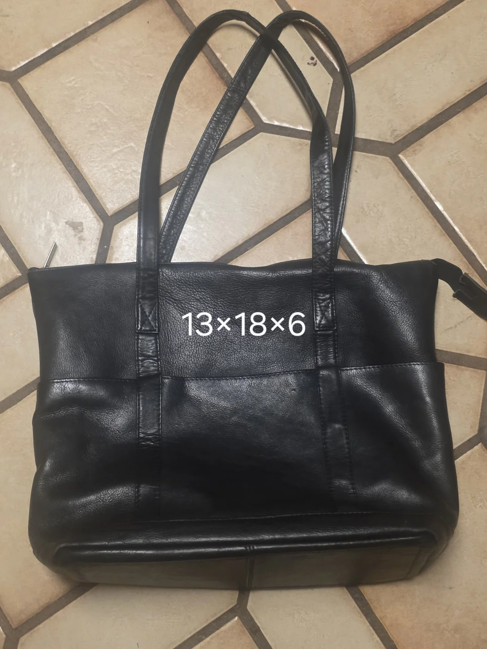 Wilsons Leather Black Leather Tote with Matching Wallet Set